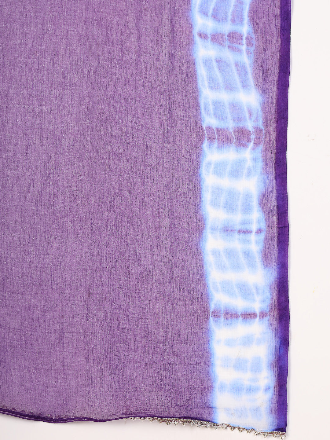 Women's Violet Floral Printed & Embroidered Rayon A-Line Kurta Pant Du