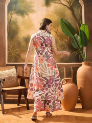 Stylum Women's Multicolor Floral Printed Cotton Blend Kurta Palazzo Set (KPMULTIPITU)