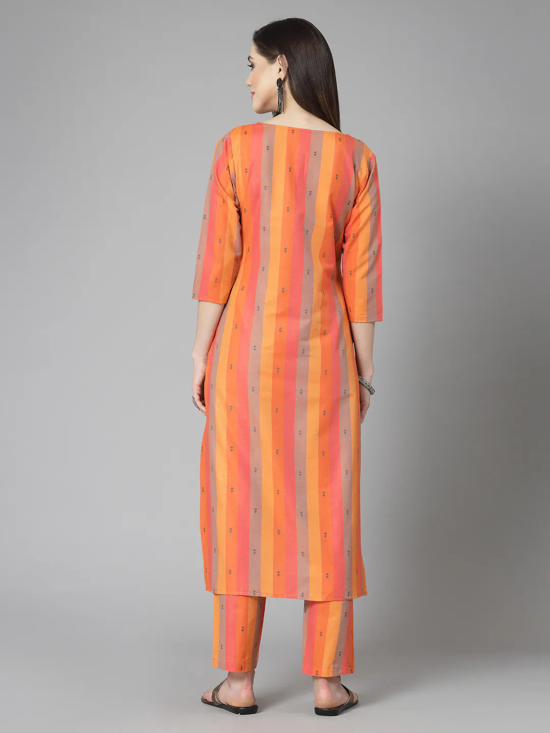 Woven Design Cotton Kurta Pant Set | Indian Women's Kurta Sets