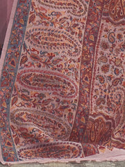 Women's Blend Peach Woven Design Designer Saree With Blouse Piece-KQALIB328009