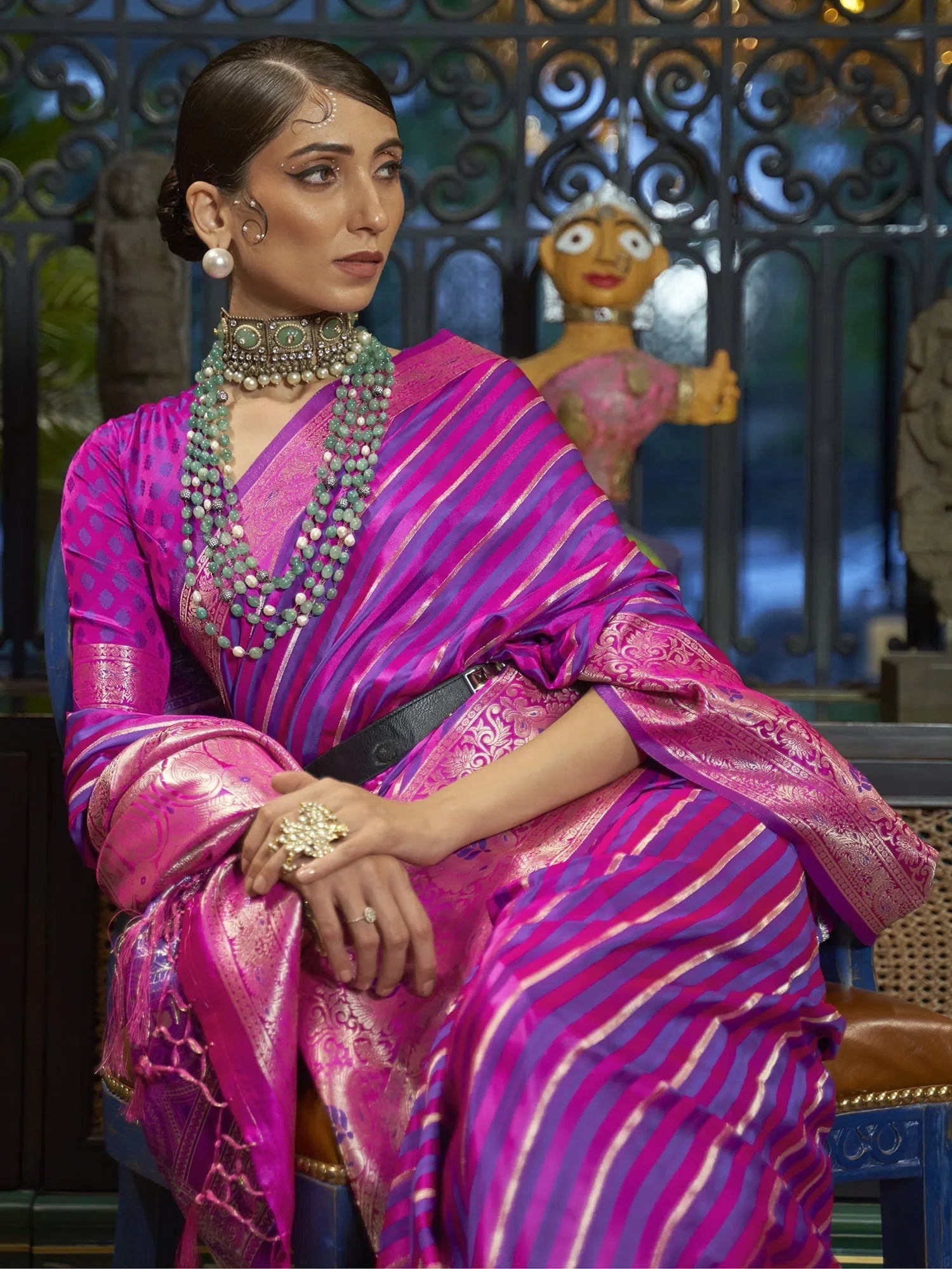 Purple Woven Designer Saree – Exclusive Indian Saree Collection