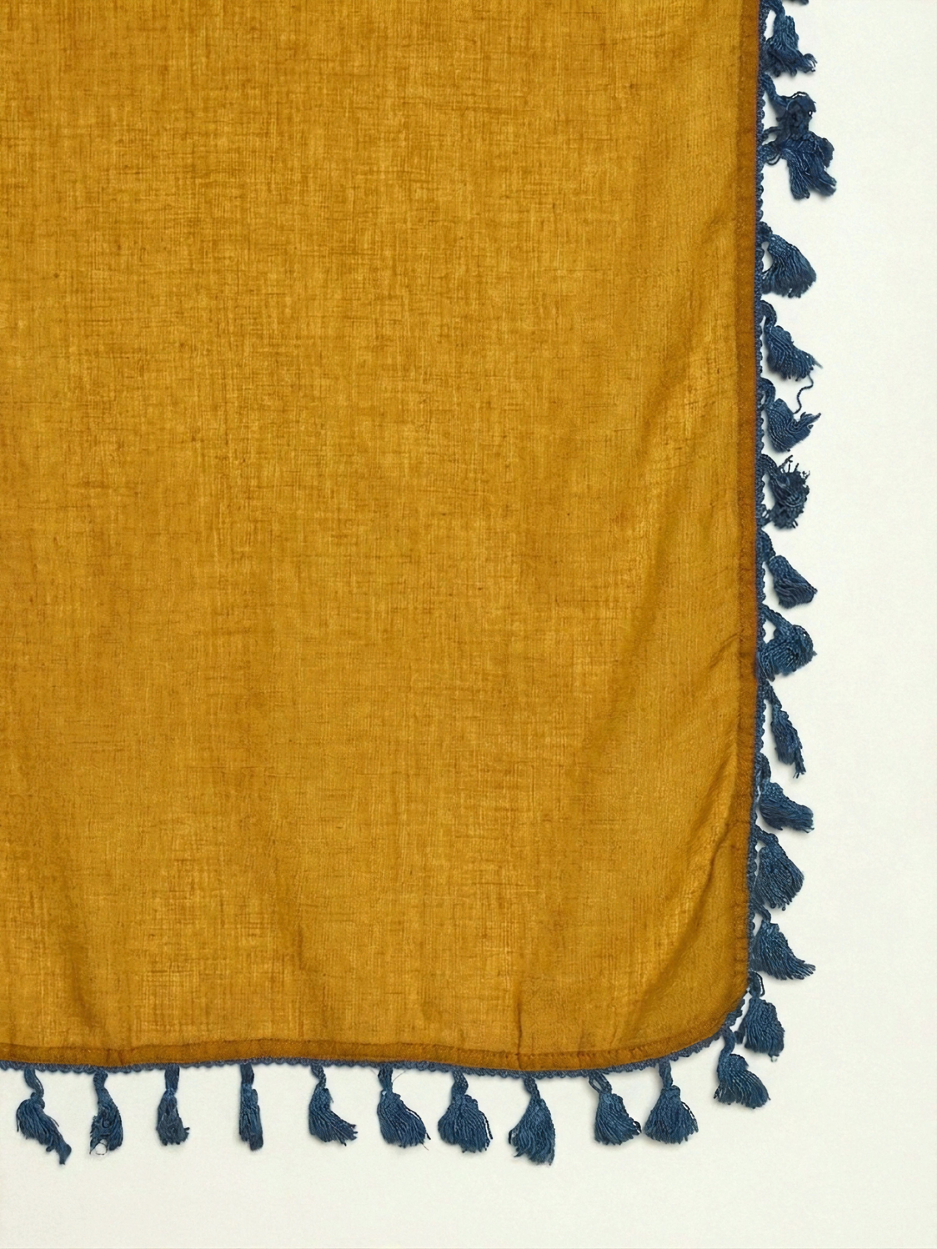Women's Corn Solid Cotton Straight Kurti Farshi Salwar Dupatta Set (KS