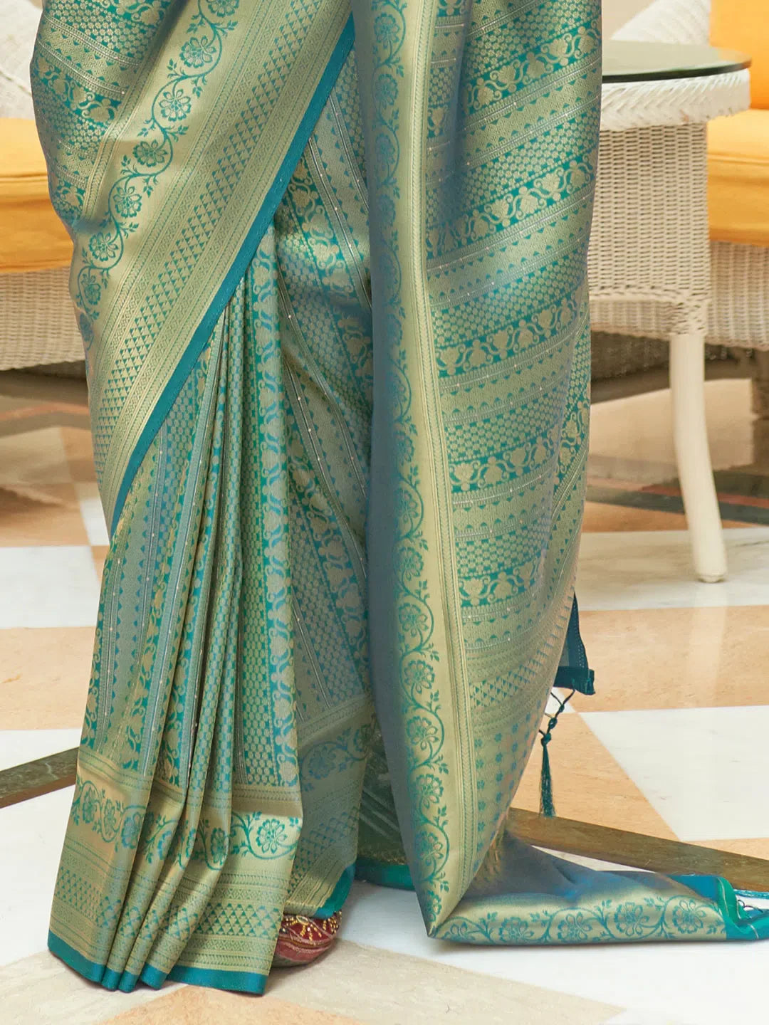 Exquisite Indian Saree | Pure Traditional Kanchipuram Silk