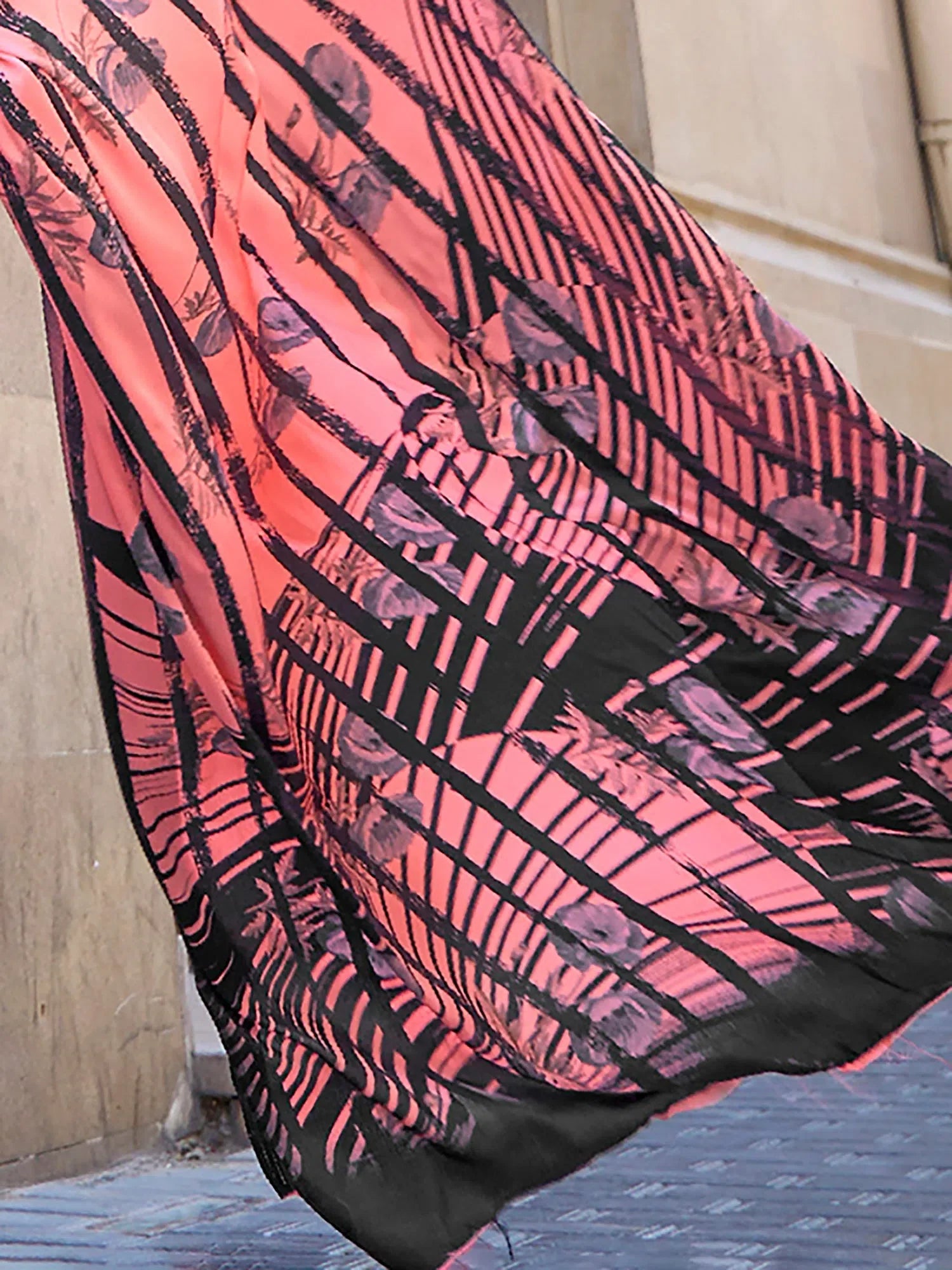 Pink Digital Print Indian Sari | Trendy Designer Polyester Saree