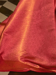 Women's Blend Blue Woven Design Designer Saree With Blouse Piece-KURINA273003