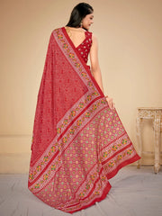 Women's Crepe Blue Printed Designer Saree With Blouse Piece-VIVNTA15006B
