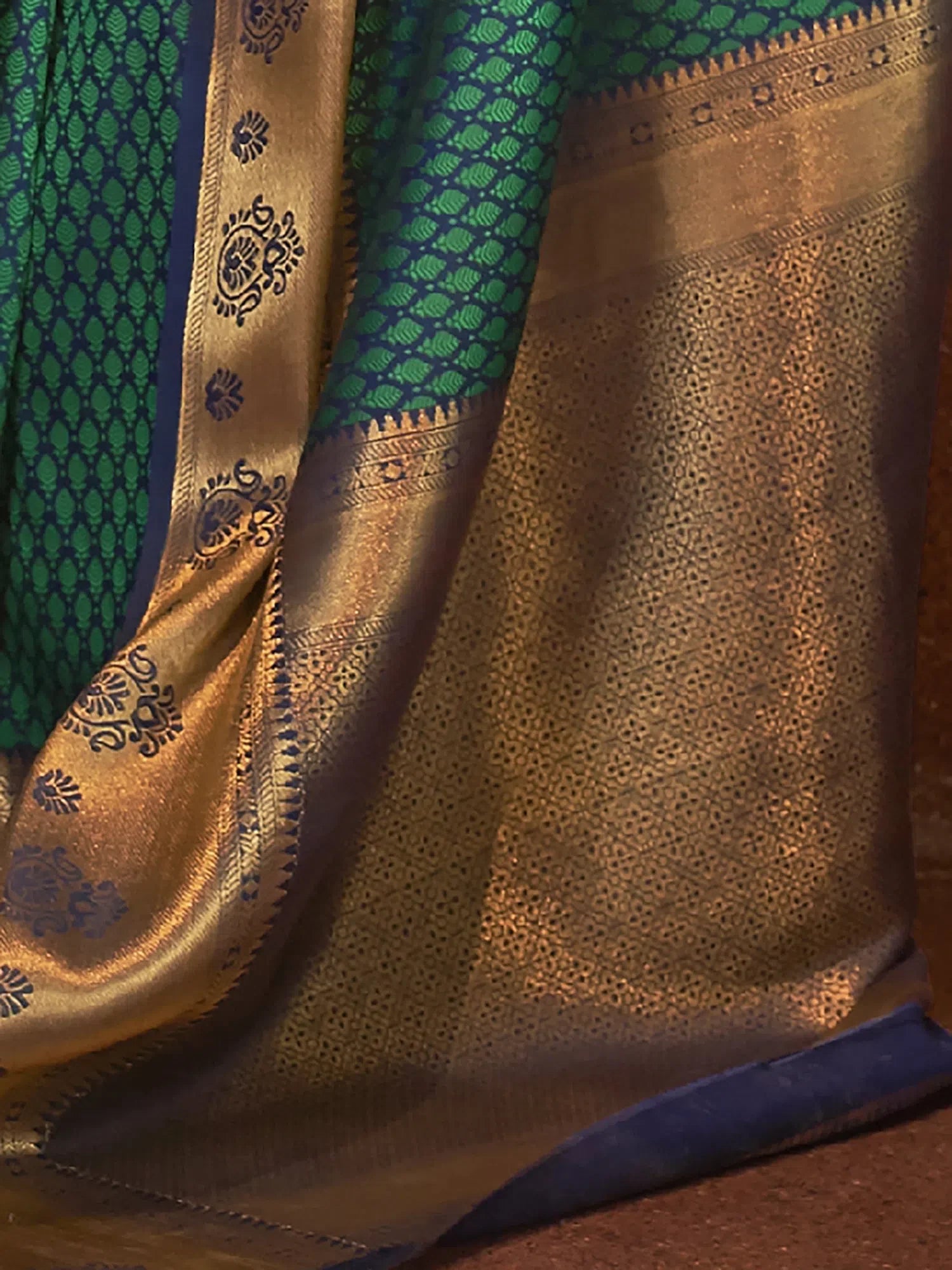 Elegant Teal Blue Woven Polyester Saree | Premium Designer Sarees
