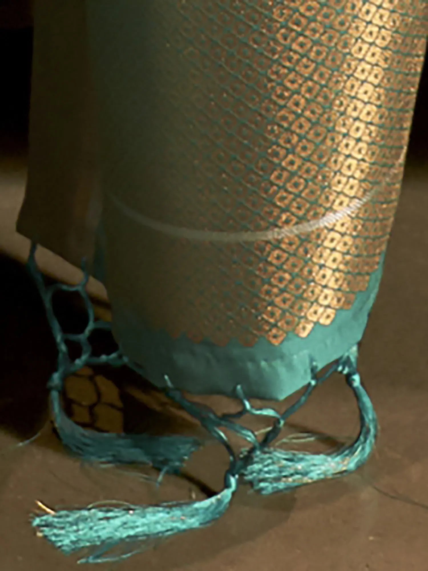 Teal Blue Festive Woven Polyester Saree | Exclusive Designer Collection