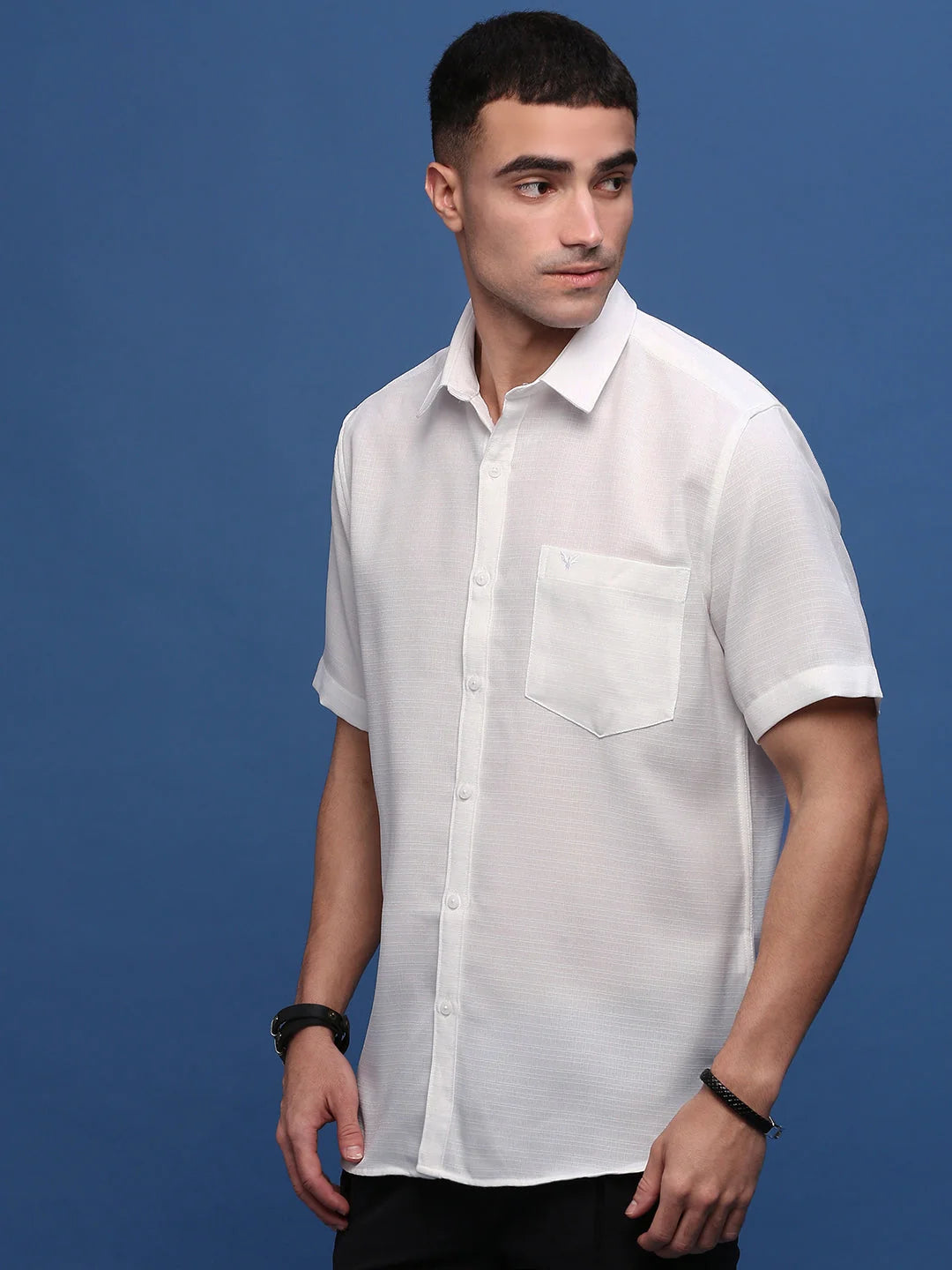 White Solid Slim Fit Cotton Mens Shirt | Formal Shirts