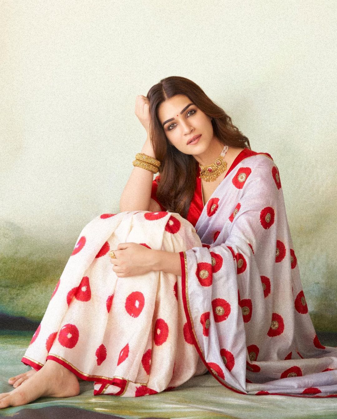 Georgette Saree for Women - White | MLWSHSA9156WHT