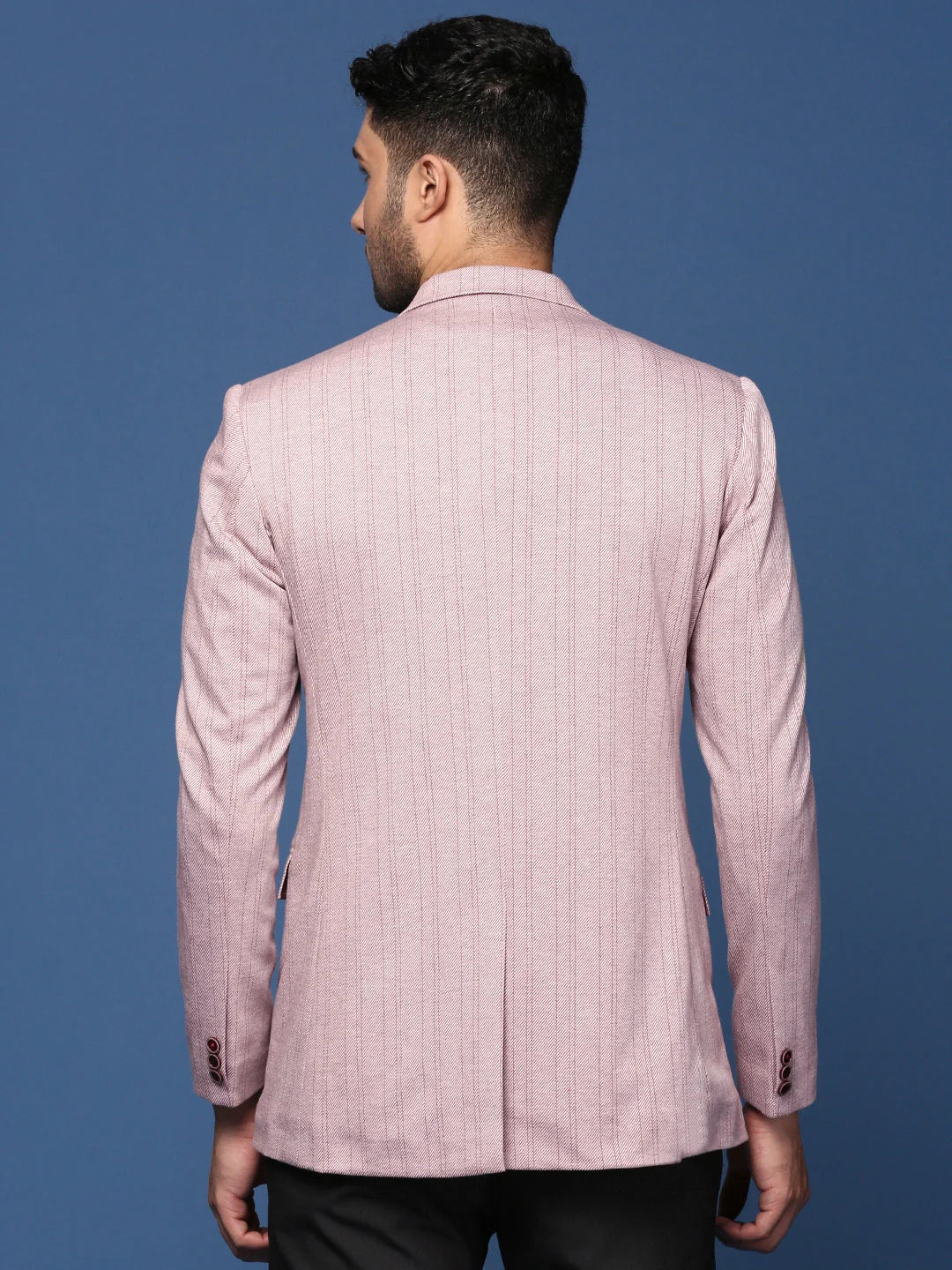 Peach Slim Fit Blazer - Men's Ethnic Wear & Nehru Jackets