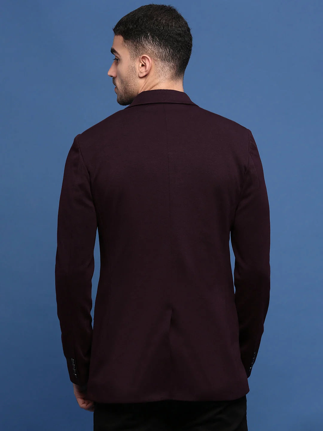 Purple Slim Fit Blazer | Men's Ethnic Wear | DesiQlo