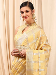 Women's Cotton Blend Turquoise Woven Design Designer Saree With Blouse Piece-MAHIRA135403