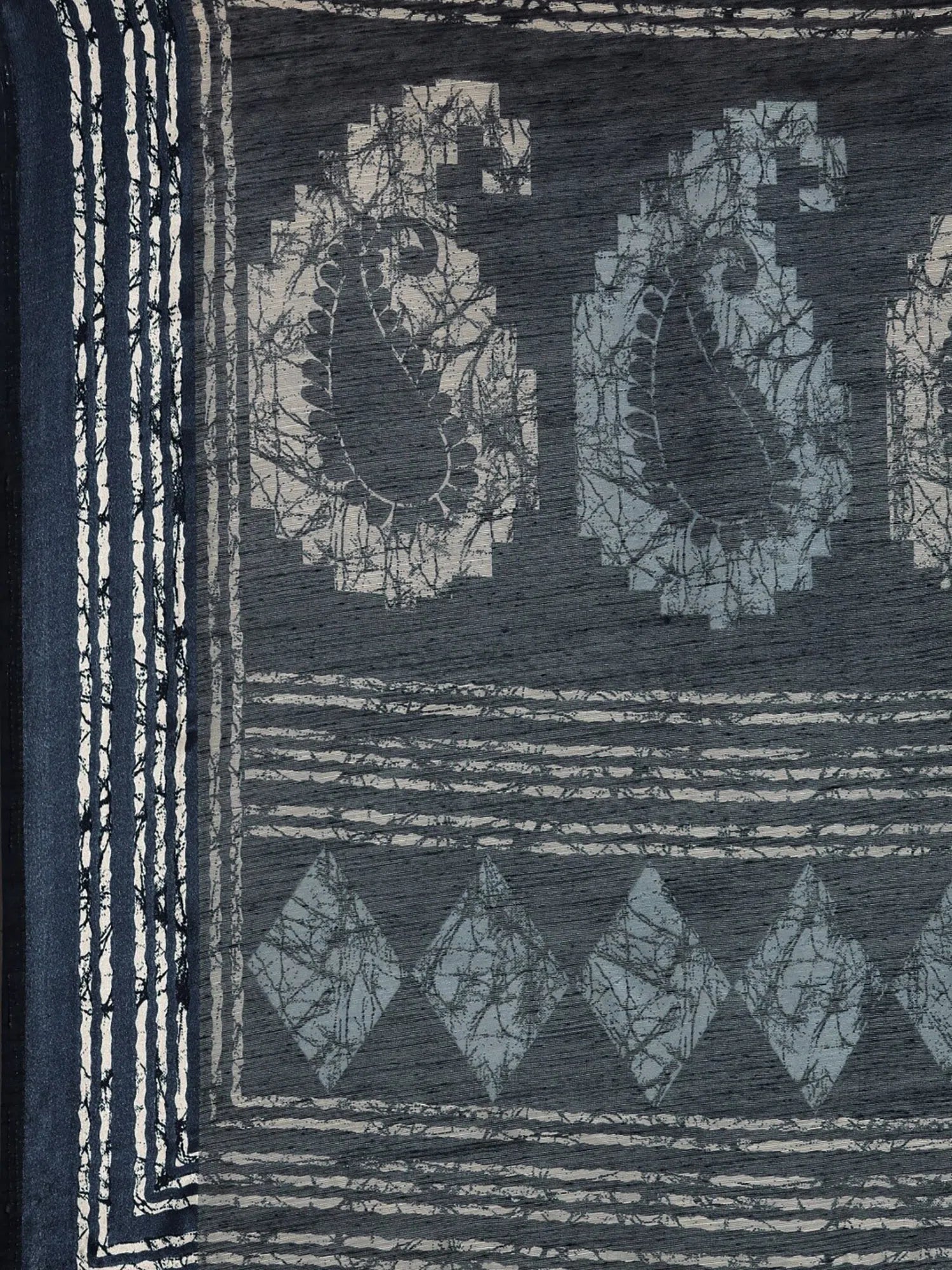 Grey Printed Cotton Saree | Classic Indian Wedding Sarees