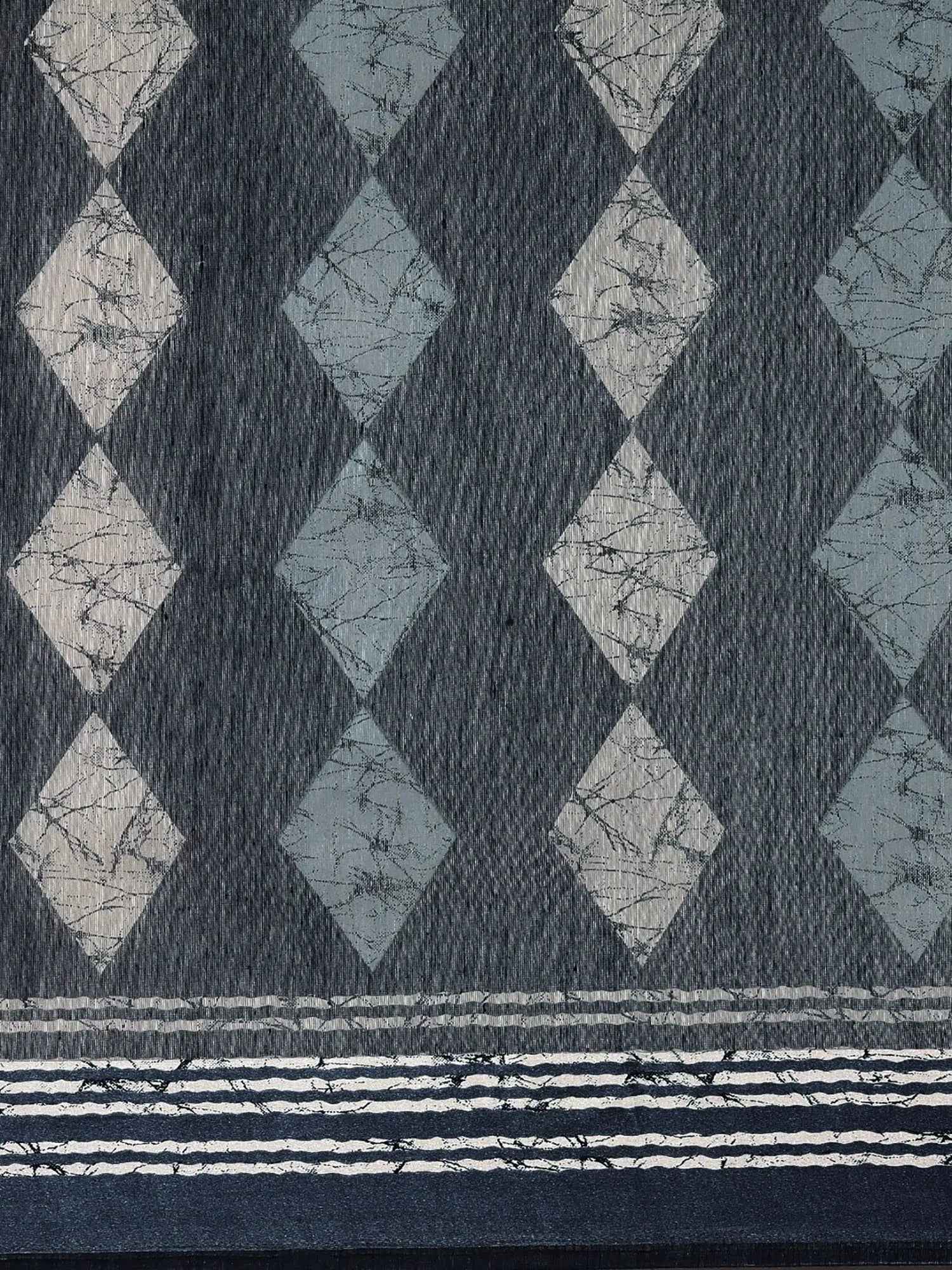 Grey Printed Cotton Saree | Classic Indian Wedding Sarees