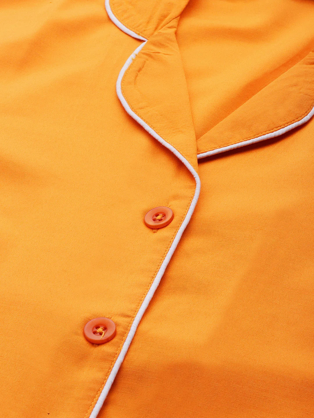 Mustard Cotton Night Suit - Comfy Pajamas for Women's Sleepwear