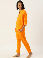 Indian Needle Women Quality Mustard Night suit