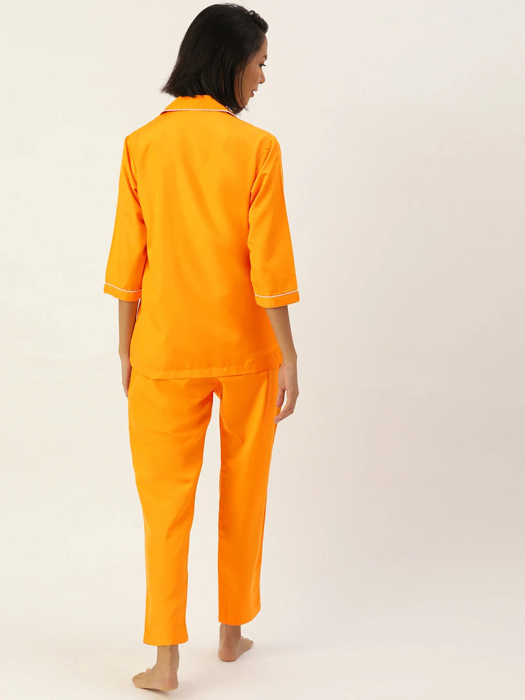 Mustard Cotton Night Suit - Comfy Pajamas for Women's Sleepwear