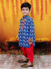 Dhoti Kurta Set for Boys - Blue | LUIN24DK04BLA