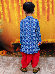 Dhoti Kurta Set for Boys - Blue | LUIN24DK04BLA