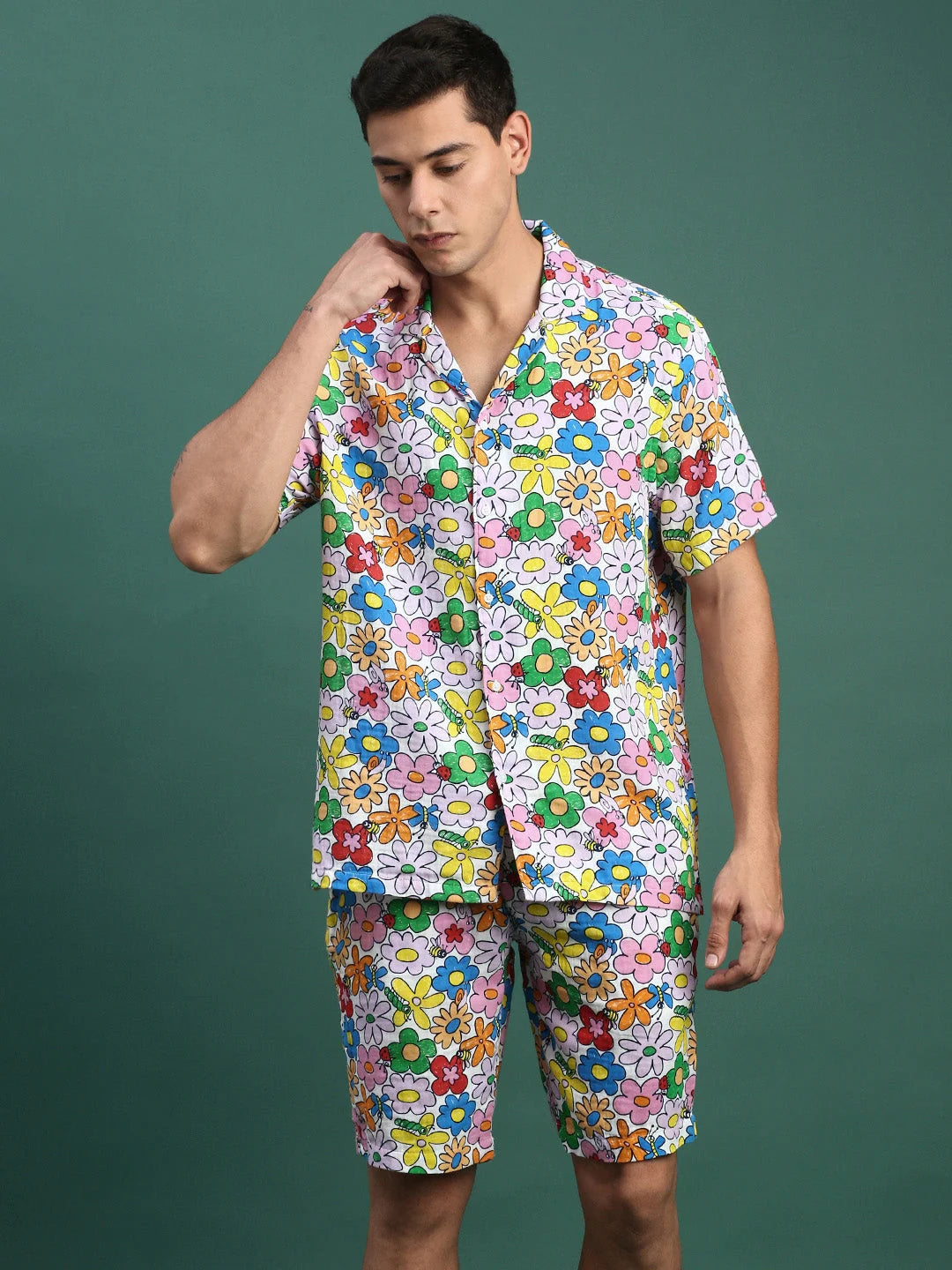 Men's Printed Co Ord Sets | Cuban Collar Two Piece Sets