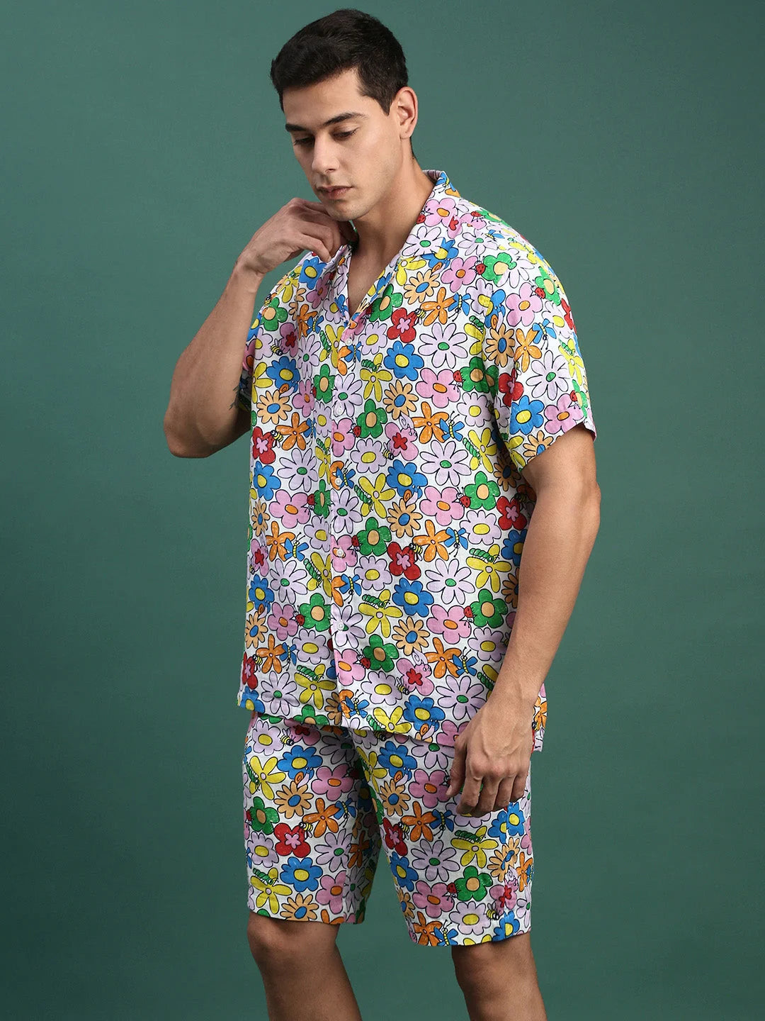 Men's Printed Co Ord Sets | Cuban Collar Two Piece Sets