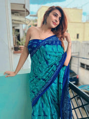 Women's Dola Black Printed Designer Saree With Blouse Piece-DOLA109C