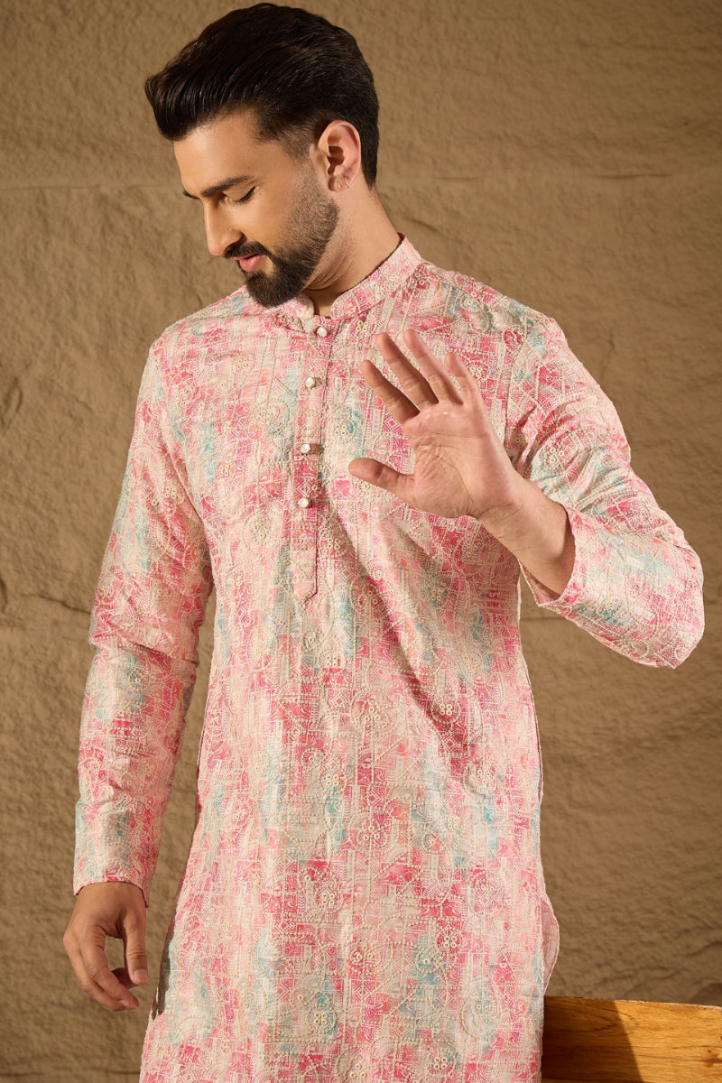 Multi Viscose Rayon Ethnic Motifs Printed Straight Kurta HOPMKU1308 | 