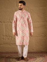 Ethnic Bay Men Multi Viscose Ethnic Motifs Printed Straight Kurta-MKU1308