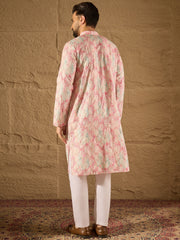 Ethnic Bay Men Multi Viscose Ethnic Motifs Printed Straight Kurta-MKU1308