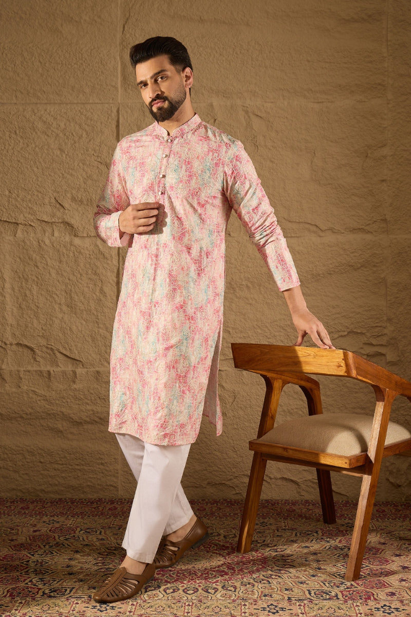 Multi Viscose Rayon Ethnic Motifs Printed Straight Kurta HOPMKU1308 | 