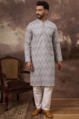 Lavender Viscose Rayon Solid Embroidered Straight Kurta HMKU1387