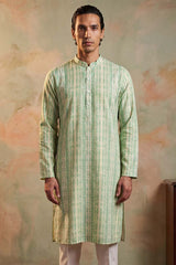Multi Silk Blend Abstract Printed Kurta MKU2251