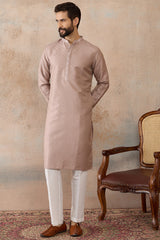 Lavender Silk Blend Floral Embroidered Kurta MKU2325