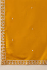 Yellow Silk Blend Solid Embroidered Kurta & Trouser With Dupatta MKPD1010
