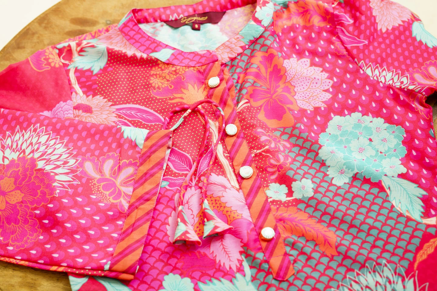 Red Floral Printed Straight Kurta and Palazzos