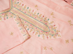 Women Ethnic Motifs Embroidered Kurta With Trousers & Dupatta-MLWSHKS4291PNK