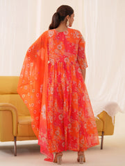 Women Ethnic Motifs Embroidered Kurta With Trousers & Dupatta-MLWSHKS4292ORG