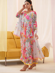 Women Ethnic Motifs Embroidered Kurta With Trousers & Dupatta-MLWSHKS4293WHT