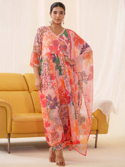 Women Ethnic Motifs Embroidered Kurta With Trousers & Dupatta-MLWSHKS4294ORG
