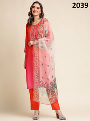Modal Fabric Red Colour Top Bottom Dupatta Set-MLWSHKS4341RED