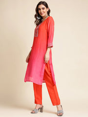Modal Fabric Red Colour Top Bottom Dupatta Set-MLWSHKS4341RED
