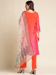 Modal Fabric Red Colour Top Bottom Dupatta Set-MLWSHKS4341RED