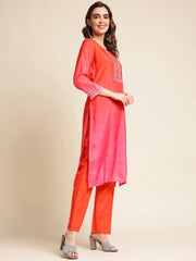 Modal Fabric Red Colour Top Bottom Dupatta Set-MLWSHKS4341RED