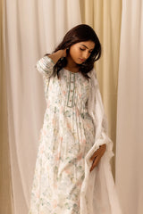 Linen Cotton White Colour Top Bottom Dupatta Set-MLWSHKS4345WHT