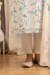 Linen Cotton White Colour Top Bottom Dupatta Set-MLWSHKS4347WHT