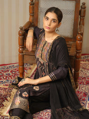Dola Jecquard Black Colour Top Bottom Dupatta Set-MLWSHKS4348BLK