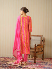 Dola Jecquard Pink Colour Top Bottom Dupatta Set-MLWSHKS4349PNK