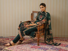 Oraganza Fabric Green Colour Top Bottom Dupatta Set-MLWSHKS4350GRN