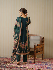 Oraganza Fabric Green Colour Top Bottom Dupatta Set-MLWSHKS4350GRN